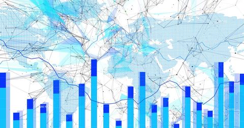 Global Network Technology Concept with Graphs and World Map - Download Free Stock Images Pikwizard.com