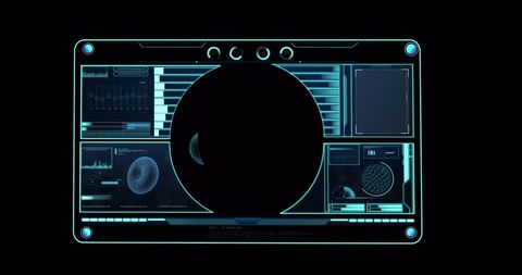 Futuristic digital interface for data and analytics