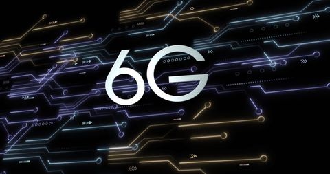 Digital data flow representing 6g technology