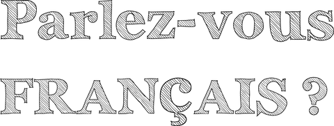 Parlez-vous francais text on transparent background illustration