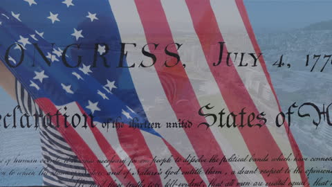 US Flag and Declaration of Independence Animation