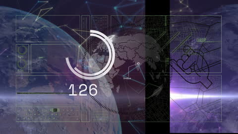 Global Business Data Interface Animation