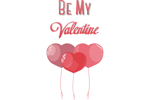 transparent heart balloons with be my valentine text - Download Free Stock Videos Pikwizard.com