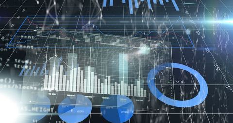 Abstract Report Visualization with Digital Interface - Download Free Stock Images Pikwizard.com