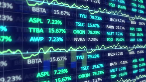 Dynamic Stock Market Data Display in Motion