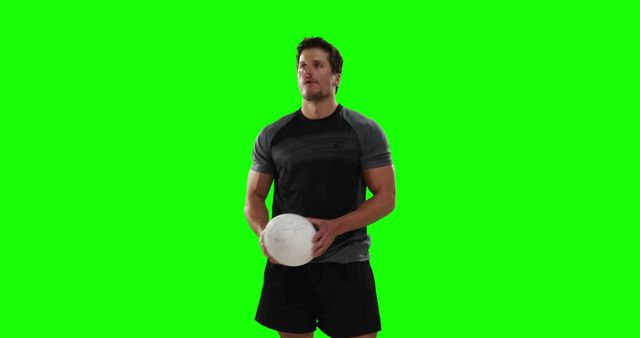 Athlete Holding Volleyball on Green Screen Background - Download Free Stock Images Pikwizard.com