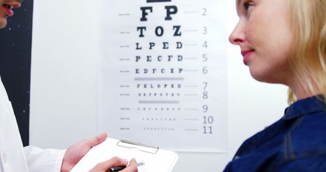 Woman Taking Eye Test with Optometrist - Download Free Stock Images Pikwizard.com