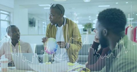 Creative Professionals Discussing Colors in Modern Office