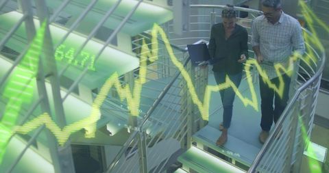 Business Professionals Analyzing Financial Data Transparency