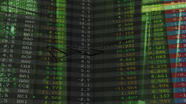 This visualization uses a combination of animation and stock market data superimposed over a server room. Ideal for content related to global business, finance, and technology integration, enhancing presentations, financial reports, marketing materials, and educational content focused on the intersection of finance and tech.