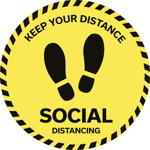 yellow social distancing sign on transparent background - Download Free Stock Videos Pikwizard.com