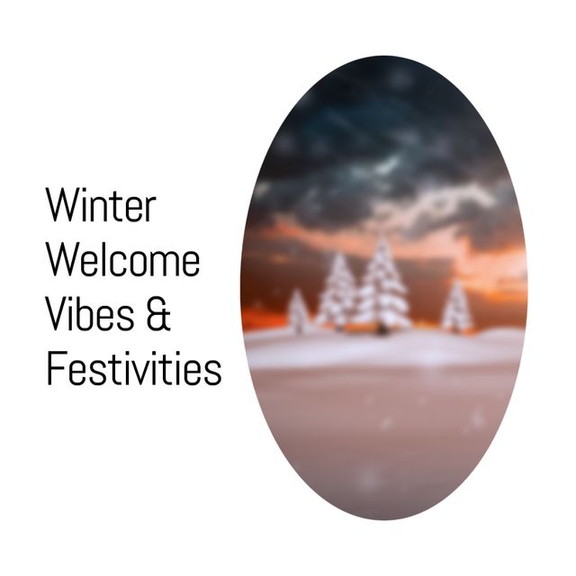 Winter Celebrations with Blurry Snowy Forest Scene - Download Free Stock Templates Pikwizard.com