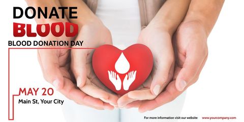 Hands Holding Heart Symbol Promoting Blood Donation Awareness - Download Free Stock Templates Pikwizard.com