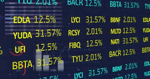 Digital Display of Stock Market Data Visualization with Charts - Download Free Stock Images Pikwizard.com