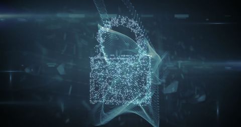 Digital Security Padlock with Data Stream Background - Download Free Stock Images Pikwizard.com