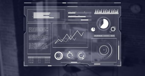 Futuristic Data Interface in Modern Empty Office - Download Free Stock Images Pikwizard.com