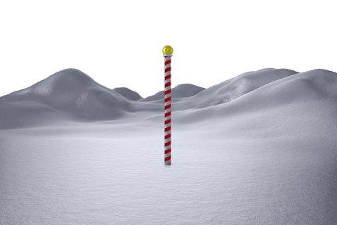 transparent snowy landscape with candy cane lamp post - Download Free Stock Videos Pikwizard.com