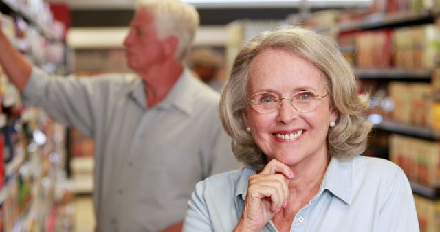 Senior Couple Shopping at Grocery Store - Download Free Stock Images Pikwizard.com