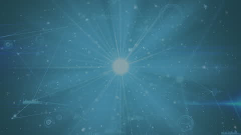 Digital Data Processing Animation with Light Spots