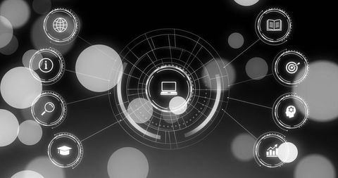 Futuristic technology networks with data connectivity interface