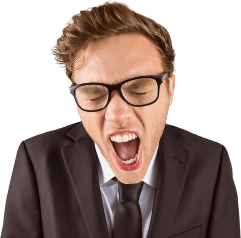 Transparent Angry Businessman Shouting Frustration - Download Free Stock Videos Pikwizard.com