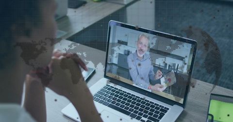 Remote Learning Concept: Woman Taking Online Magic Trick Lesson