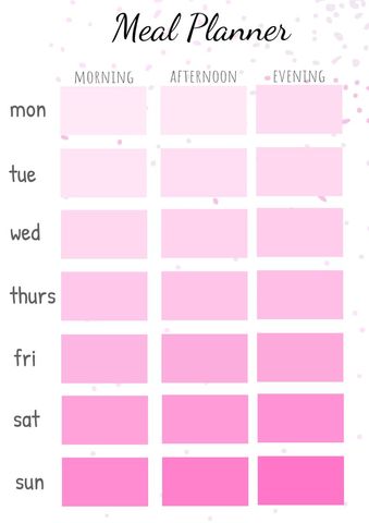 Weekly Pink Meal Planner Template for Healthy Eating - Download Free Stock Templates Pikwizard.com