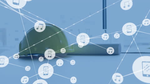 Digital Networking in Construction Planning Concept