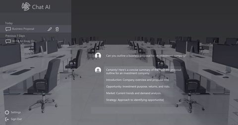 AI Chat Interface in Modern Office for Business Communications - Download Free Stock Images Pikwizard.com