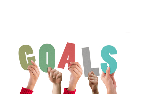 hands holding goals text on transparent background for motivation - Download Free Stock Videos Pikwizard.com