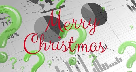 Merry Christmas Message on Data Analytics Background