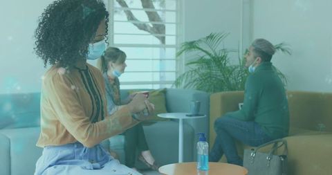 Office Meeting with Face Masks During Pandemic