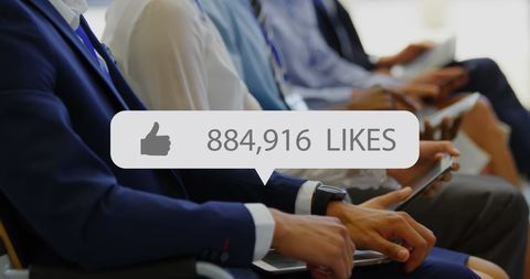 Social Media Engagement Concept with Interactive Screen