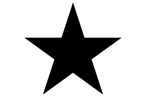 Geometric star shape on transparent background