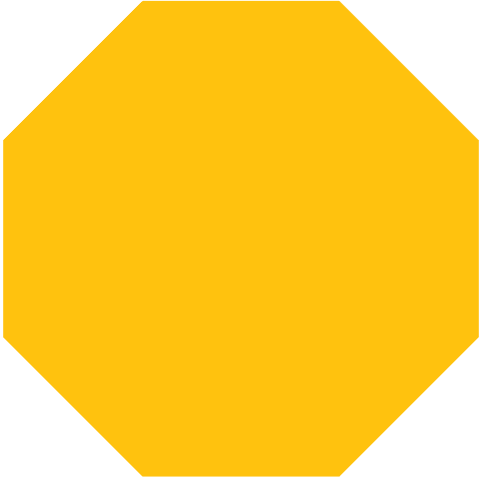 yellow octagon isolated on transparent background vector design - Download Free Stock Videos Pikwizard.com