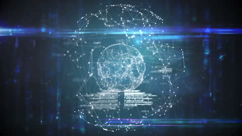 Digital Globe with Network Connections Symbolizing Global Technology
