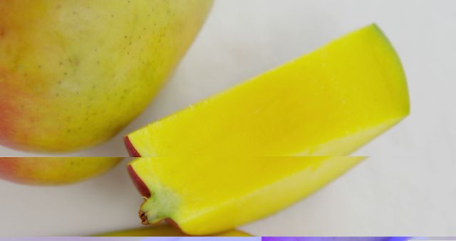 Fresh Mango and Sliced Mango on White Background - Download Free Stock Images Pikwizard.com