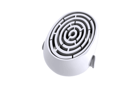 Transparent head labyrinth puzzle concept in white