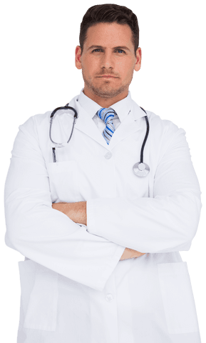 confident male doctor in lab coat on transparent background - Download Free Stock Videos Pikwizard.com