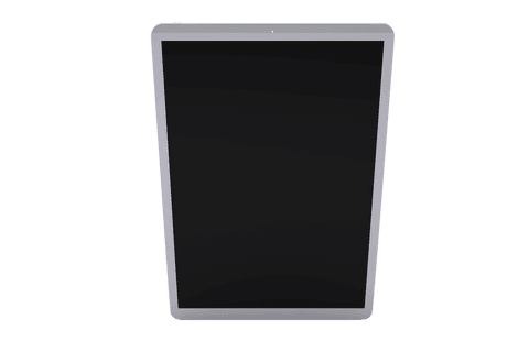 Modern digital tablet with transparent background display