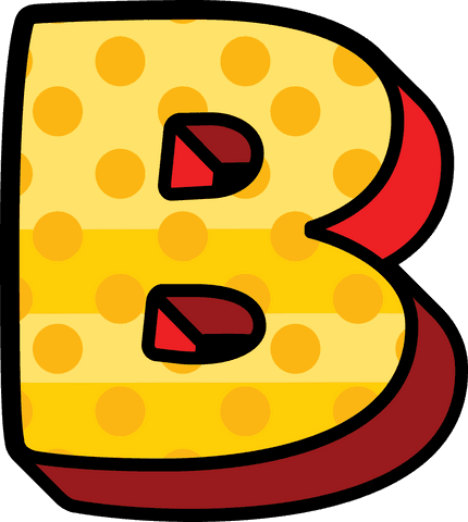 bold fantasy b with polka dots on transparent background - Download Free Stock Videos Pikwizard.com