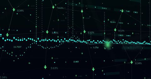 Dynamic forex market analysis background with data flow