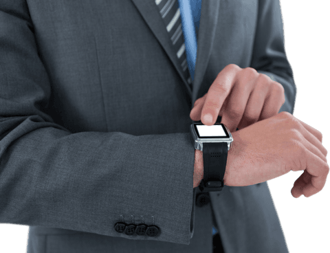 businessman checking blank screen smart watch - Download Free Stock Videos Pikwizard.com