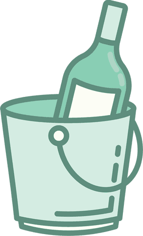 transparent wine bottle in ice bucket party celebration graphic - Download Free Stock Videos Pikwizard.com
