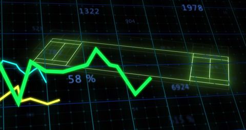 Neon Stadium and Data Integration in Digital Interface - Download Free Stock Images Pikwizard.com