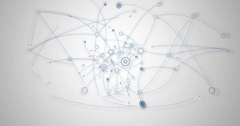 Complex digital network of global connections with node structures