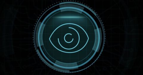 Futuristic Digital Eye Interface Symbolizing Online Security - Download Free Stock Images Pikwizard.com