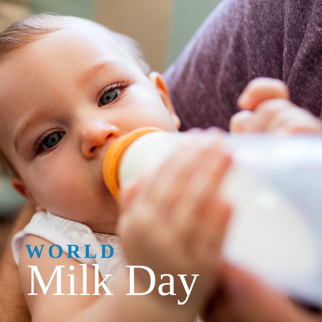 Mother Feeding Milk to Baby for World Milk Day - Download Free Stock Templates Pikwizard.com