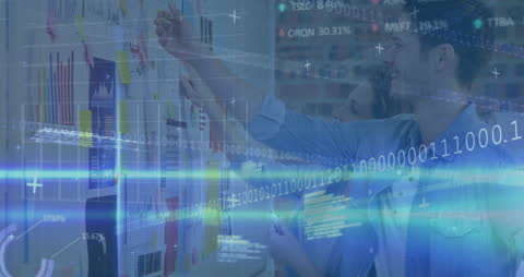 Finance Data Overlay with Team Brainstorming in Office