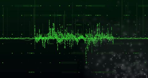 Abstract Financial Data Visualization with Waveform and Grid